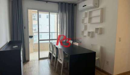 Apartamento com 3 dormitórios à venda, 77 m² por R$ 650.000,00 - Ponta da Praia - Santos/SP