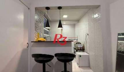 Apartamento com 1 dormitório à venda, 35 m² por R$ 335.000,00 - Gonzaga - Santos/SP