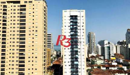 Apartamento com 3 dormitórios para alugar, 102 m² por R$ 8.000,00/mês - Aparecida - Santos/SP