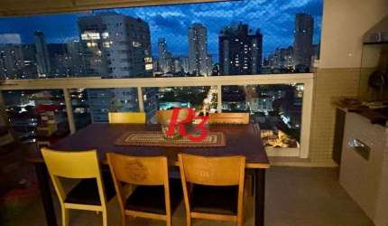 Apartamento com 3 dormitórios à venda, 131 m² por R$ 1.980.000,00 - Embaré - Santos/SP