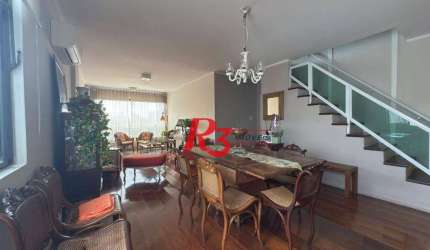 Cobertura com 4 dormitórios à venda, 255 m² por R$ 1.900.000,00 - Boqueirão - Santos/SP