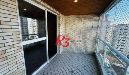 Apartamento com 3 quartos para alugar, 130 m² por R$ 8.500/mês - Boqueirão - Santos/SP