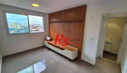 Apartamento com 1 dormitório para alugar, 42 m² por R$ 3.000,00/mês - Marapé - Santos/SP