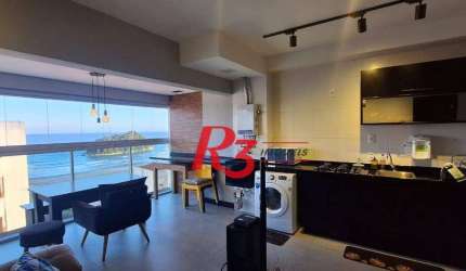 Apartamento com 1 dormitório para alugar, 48 m² por R$ 4.500,00/mês - José Menino - Santos/SP