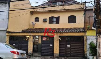 Sobrado com 4 dormitórios à venda, 291 m²  - Encruzilhada - Santos/SP