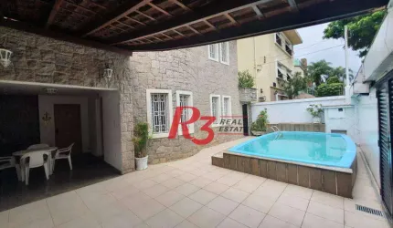 Sobrado com 4 dormitórios para alugar, 370 m² - Embaré - Santos/SP