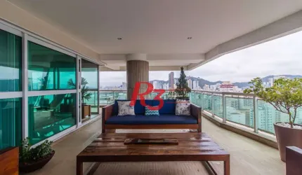 Apartamento com 4 dormitórios, 360 m² - venda ou aluguel - Gonzaga - Santos/SP
