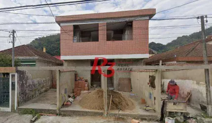 Casa sobreposta térrea com 2 dormitórios à venda, 60 m² - Chico de Paula - Santos/SP