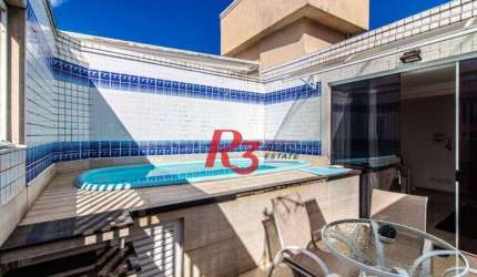 TRIPLEX com 5 dormitórios à venda, 267 m² por R$ 1.900.000 - Embaré - Santos/SP