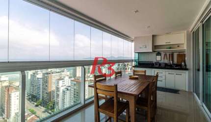 Apartamento com 3 dormitórios, 167 m² - venda por R$ 2.720.000,00 ou aluguel por R$ 16.560,00/mês - Boqueirão - Santos/SP