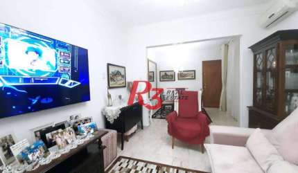 Apartamento com 1 dormitório à venda, 63 m² - Campo Grande - Santos/SP