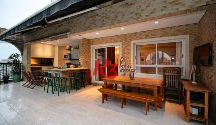 Cobertura à venda, 437 m² por R$ 5.600.000,00 - Gonzaga - Santos/SP