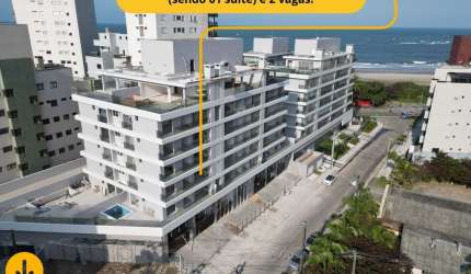 Amplo apartamento em edifício club na quadra do mar!