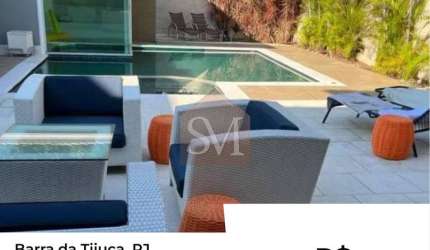 Impressionante Mansão na Barra da Tijuca: 5 Quartos, 4 Suítes, 600 m², Condomínio Quintas do Rio, 3 Vagas, 8 Banheiros, PORTEIRA FECHADA