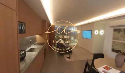 Barra Olímpica/Murano - Apartamento à venda 3 quartos com 1 suíte, 60,75 m², 1 vaga, varanda com cortina de vidro.