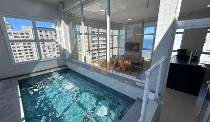 Cobertura com 3 dormitórios à venda, 158 m² por R$ 4.000.000,00 - Embaré - Santos/SP