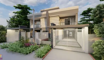 Sobrado Alto Padrão 156m² Araucária Ótima localização, com terreno espaçoso