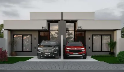 Excelente casa 03 quartos com suite de alto padrão em localização privilegiada em Araucária no Jd. Sta Regina, bairro Cachoeira em Araucária Apenas R$ 750.000,00.
