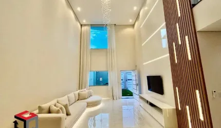 Sobrado mobiliado com layout diferenciado, 4 suites, energia solar WEG, piscina e 4 vagas de garagem.