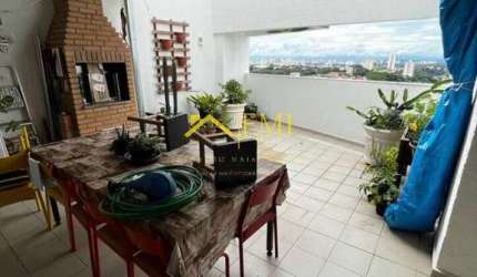 Cobertura com 3 dormitórios e terraço com churrasqueira no Jardim Satélite