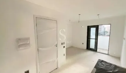 Condomínio My One Estação Brooklin. Studio com 26m² 1 Dormitório, 1 banheiro com  Sacada