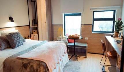Condominio Housi Paulista na Consolação, Studio de 29m² com 1 dormitório, varanda, sem vaga.