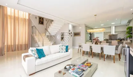 Casa em condomínio fechado com 6 quartos à venda na Rua Hermenegildo Luca, 101, Santa Felicidade, Curitiba, 374 m2 por R$ 3.800.000