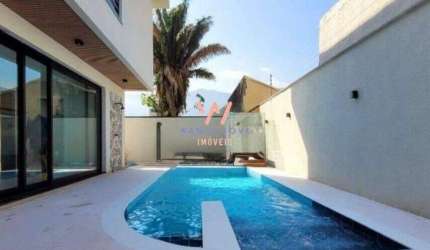 Casa de Alto Padrão com 4 dormitórios à venda, 357m² por R$3.390.000 - Massaguaçu - Caraguatatuba/SP