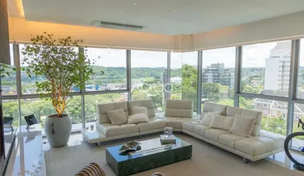 Apartamento de alto padrão mobiliado e decorado com 3 quartos (suítes) e vista para o Parque Barigui – Ecoville, Curitiba - 245 m² | Ref 425