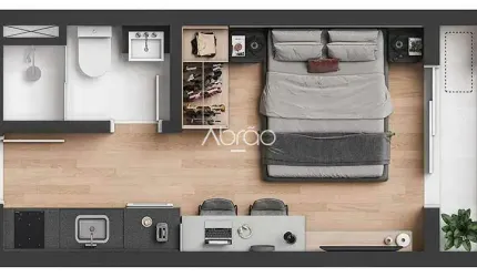 Studio à venda, 1 quarto, Rebouças - Curitiba/PR