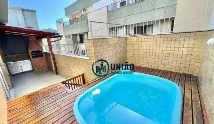 Excelente cobertura com 3 quartos, sendo uma suíte, duas vagas, excelente localização !!