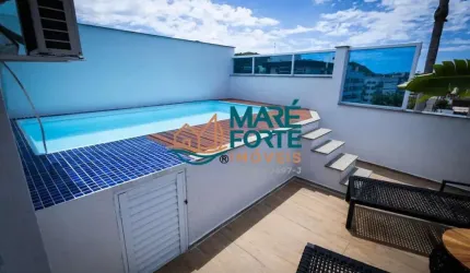 Cobertura com 04 dormitorios e piscina privativa pertinho do mar