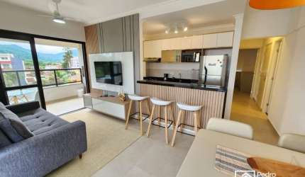 Apartamento a venda Tulum Residence no Itaguá, Ubatuba/SP. Apartamento com 2 suítes e varanda gourmet