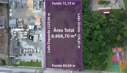 Terreno comercial à venda na Augusto Bruno Nielson, --, Zona Industrial, Joinville por R$ 7.500.000