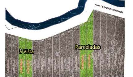 Chácaras Parceladas com Área Verde e o Rio Pirapitinga