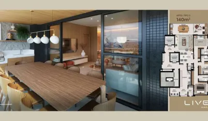Live Almaa 140m² com 3 suites em plena  Conselheiro Furtado - 2 vagas de garagem
