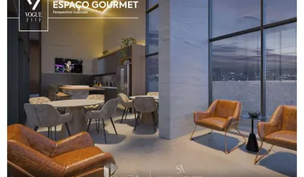 VOGUE 2112 – Apto Novo com 1 ou 2 Quartos e Varanda com Ponto a Gás