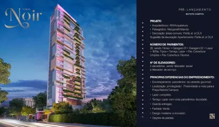 TORRE NOIR – 2 Suítes, 2 Vagas e Lazer Completo na Rua Curuçá
