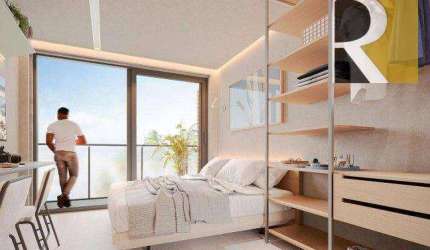 Flat mobiliado com 1 dormitório à venda, 22 m² a partir de R$ 410.000 - Cabo Branco - João Pessoa/PB