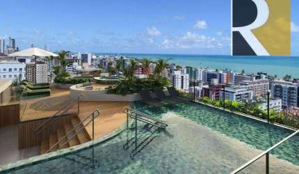 Apartamento com 2 dormitórios à venda, 50 m² por R$ 614.000,00 - Cabo Branco - João Pessoa/PB