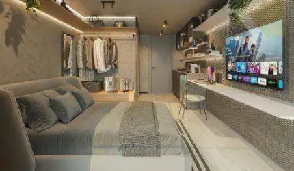 Flat com 1 dormitório à venda, 21 m² por R$ 300.000,00 - Manaíra - João Pessoa/PB