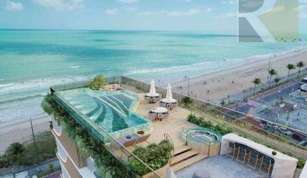 Flat beira mar com 1 dormitório à venda, 22 m² por R$ 520.000 - Manaíra - João Pessoa/PB