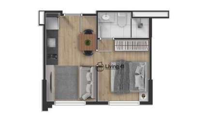 Apartamento com 1 dormitório à venda, 22 m² por R$ 260.000,00 - Centro - Curitiba/PR