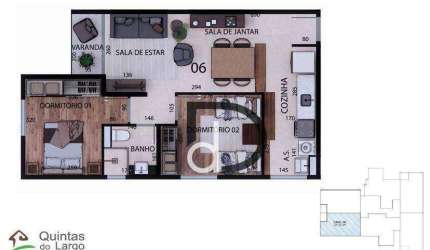 Apartamento com 2 quartos à venda, 51 m² por R$ 292.536 - Residencial Nova Era - Valinhos/SP