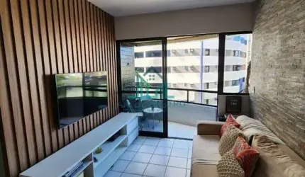 Apartamento Mobiliado com 3 Quartos, 2 Suítes e Varanda na Ponta Verde - Maceió Alagoas