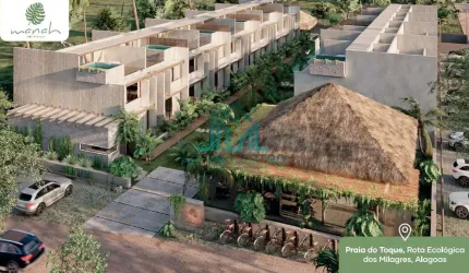 Apartamento em São Miguel dos Milagres de 1 Quarto e Sala na Praia do Toque - Alagoas