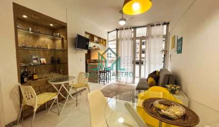 Apartamento Quarto e Sala Mobiliado com Varanda, 44m², a Poucos Metros da Praia de Ponta Verde  - Maceió Alagoas