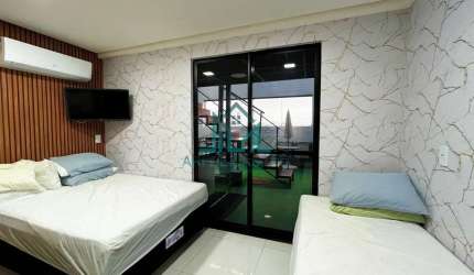 Apartamento Cobertura Mobiliada Quarto e Sala com 52 m² em Cruz das Almas.