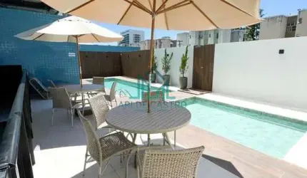 Apartamento Quarto e Sala de 42m² com Vista Mar da Praia de Cruz das Almas, Mobilia Fixa - Maceió Alagoas
