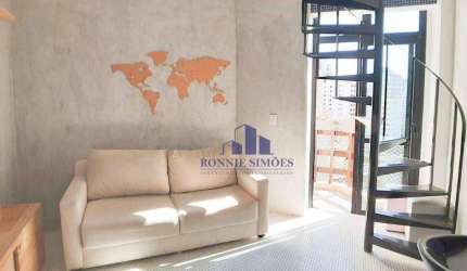 MODERNO APARTAMENTO, LOFT DUPLEX PARA ALUGAR NO ITAIM BIBI, 40M, COND. FLAT TIME, Rua Urussuí, 1 Suíte, 1 Sala, 2 Banheiros, 1 Vaga.